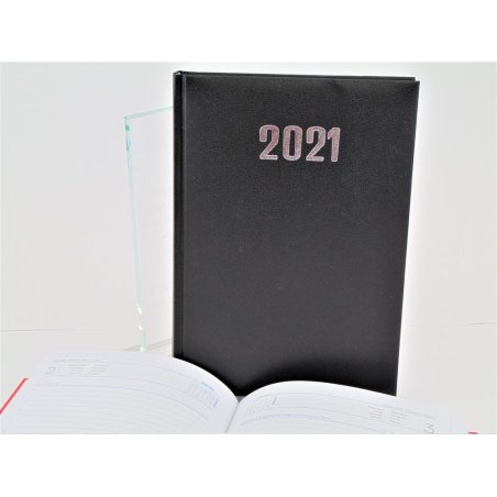 AGENDA 15X21CM. D/P 2021 DOMINO NEGRO