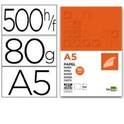 PAPEL MULTIFUNCION LIDERPAPEL A5 80GR. P/500H