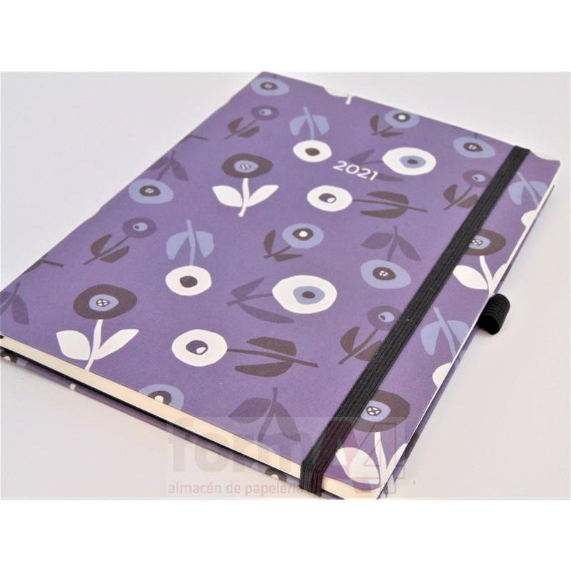 AGENDA COSIDA RIGIDA PLUS 155X213 S/V AMAPOLA