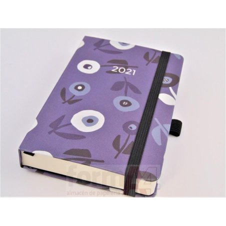 AGENDA COSIDA RIGIDA PASSPORT 90X140 D/P AMAPOLA
