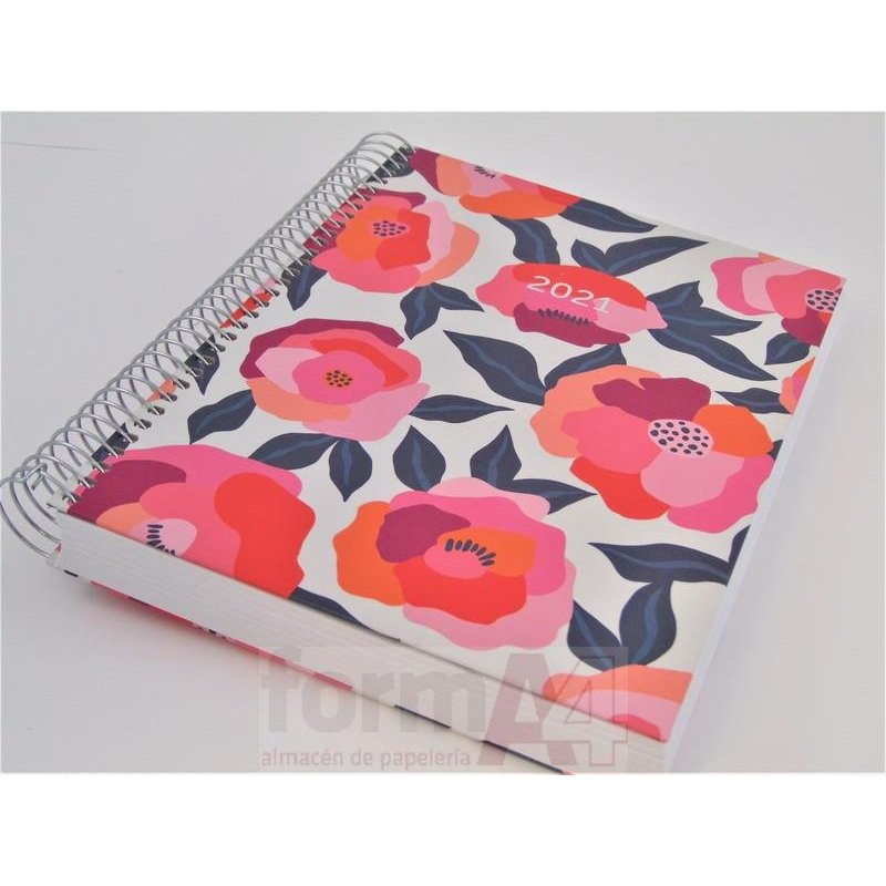 AGENDA ESPIRAL CARTON PLUS 155X213 DIA FLOR