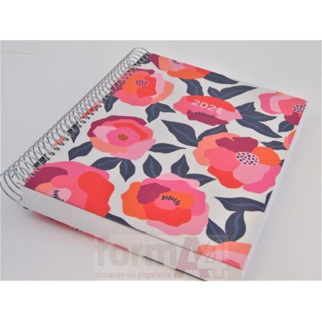 AGENDA ESPIRAL CARTON PLUS 155X213 DIA FLOR