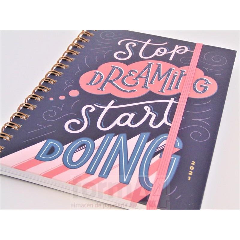 AGENDA ESPIRAL WIRE-O CARTON PLUS 155X213 S/V HAPP