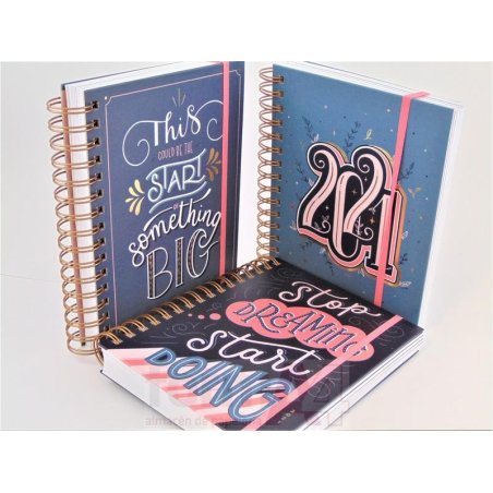 AGENDA ESPIRAL WIRE-O CARTON PLUS 155X213 D/P YEAR