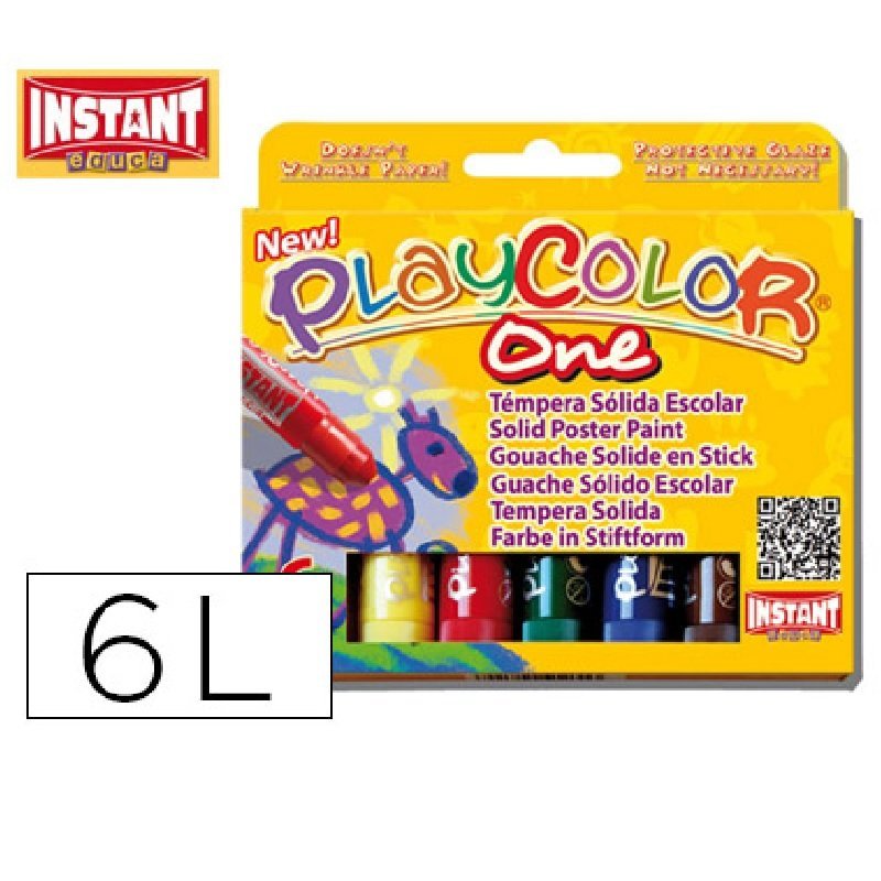 TEMPERA SOLIDA EN BARRA PLAYCOLOR EST/6
