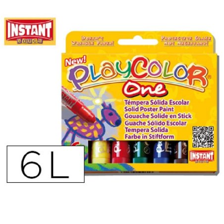 TEMPERA SOLIDA EN BARRA PLAYCOLOR EST/6