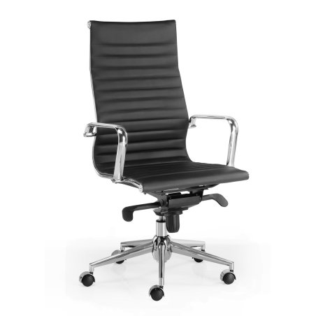 SILLA MODELO LONDRES RESPALDO ALTO NEGRO