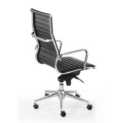 SILLA MODELO LONDRES RESPALDO ALTO NEGRO