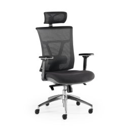 SILLA MODELO ANKARA RESPALDO ALTO NEGRO