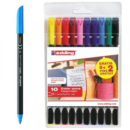 ROTULADOR EDDING 1200 BOLSA 8+2 GRATIS