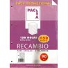 RECAMBIO PACSA 90GR. A4 4T. 150+50 HOJAS GRATIS