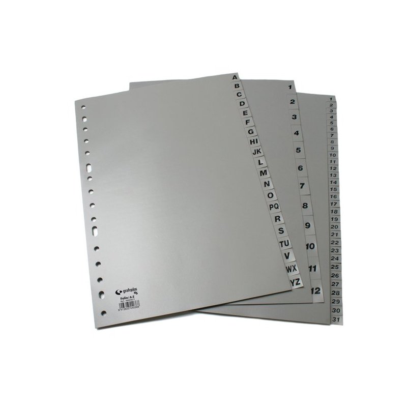 INDICE MULTITALADRO GRAFOPLAS FOLIO GRIS 1-31