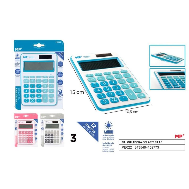 CALCULADORA SOLAR Y PILAS