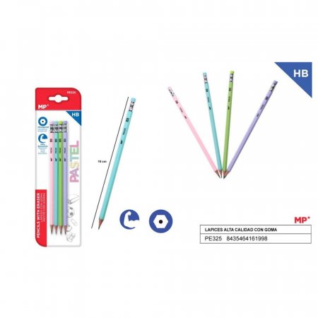 LAPICES ALTA CALIDAD CON GOMA
