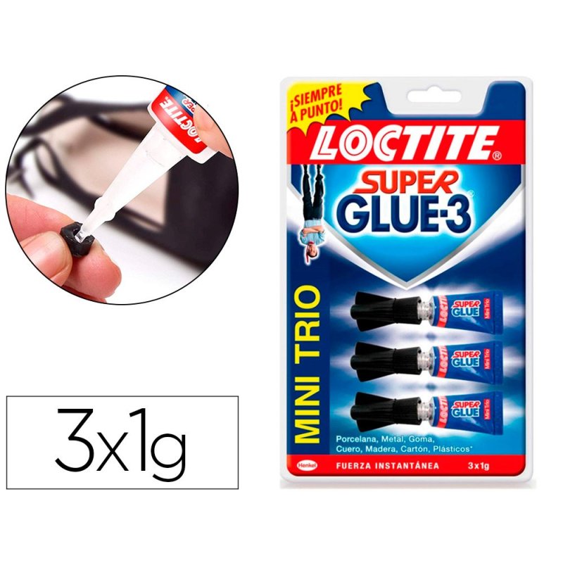LOCTITE SUPER GLUE-3 BLISTER DE 3 UNIDADES DE 1GR