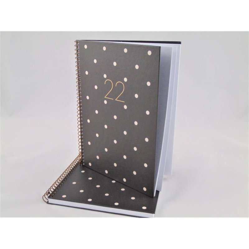 AGENDA ESP.PLUS 155X213 S/V POLKA DOTS MR 22
