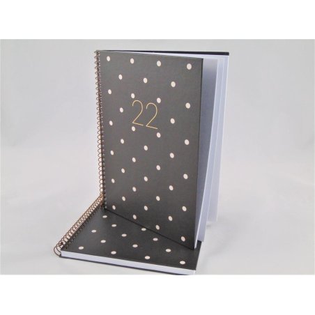 AGENDA ESP.PLUS 155X213 S/V POLKA DOTS MR 22