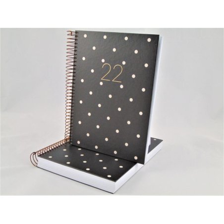 AGENDA ESP.PLUS 155X213 D/P POLKA DOTS MR 22