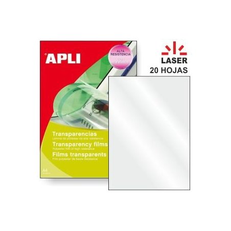 TRANSPARENCIAS APLI PARA LASER B/20H.