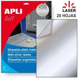 ETIQUETA ADHESIVA PLATA...