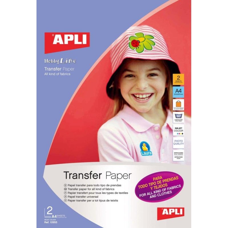 PAPEL TRANSFER APLI TODO TIPO DE PRENDAS 2H.