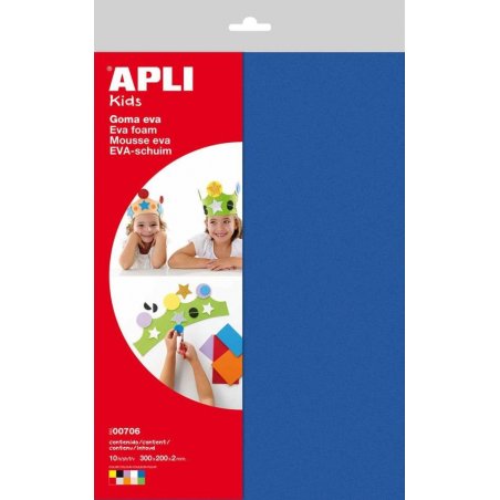LAMINA EVA APLI 20X30CM. SURTIDOS P/10H.