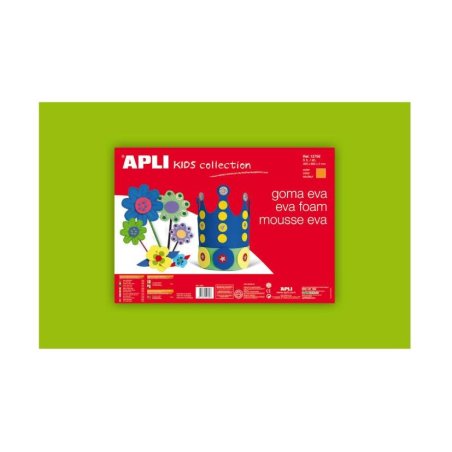 LAMINA EVA APLI 40X60CM. VERDE CLARO P/5H.