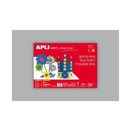 LAMINA EVA APLI 40X60CM. GRIS P/5H.