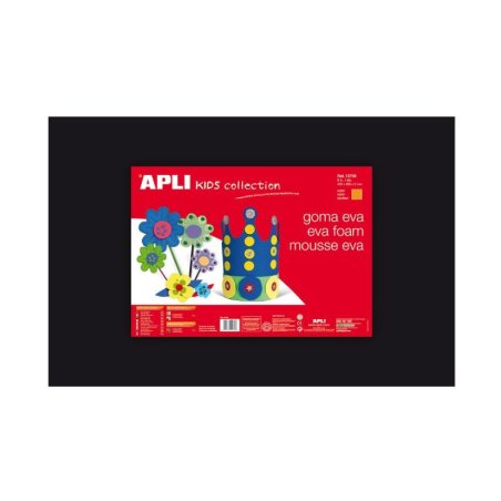 LAMINA EVA APLI 40X60CM. NEGRO P/5H.