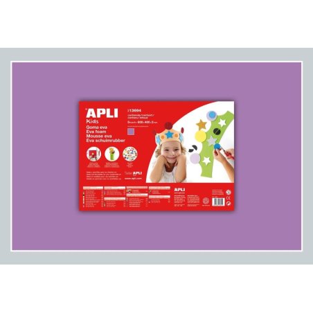 LAMINA EVA APLI 40X60CM. VIOLETA P/5H.