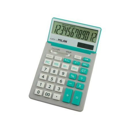 CALCULADORA MILAN SOBREMESA 12 DIG. GRIS