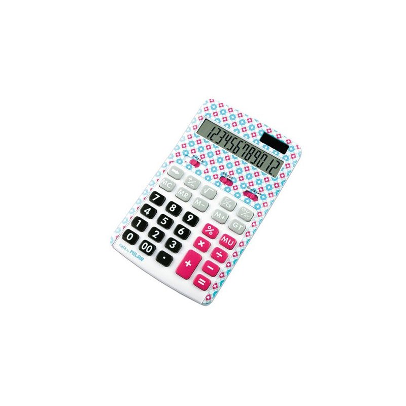 CALCULADORA MILAN SOBREMESA 12 DIG. COLORES