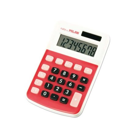 CALCULADORA MILAN BOLSILLO 8 DIG. ROJA