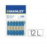 LAPICES DE CERA MANLEY AZUL PRUSIA C/12