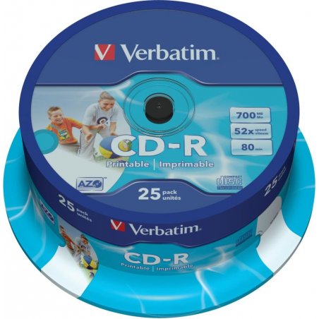 CD-R VERBATIM IMPRIMIBLE BOBINA/25