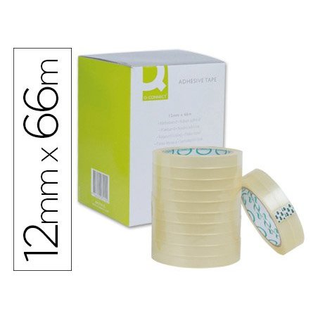 CINTA ADHESIVA Q-CONNECT 12MMX66M