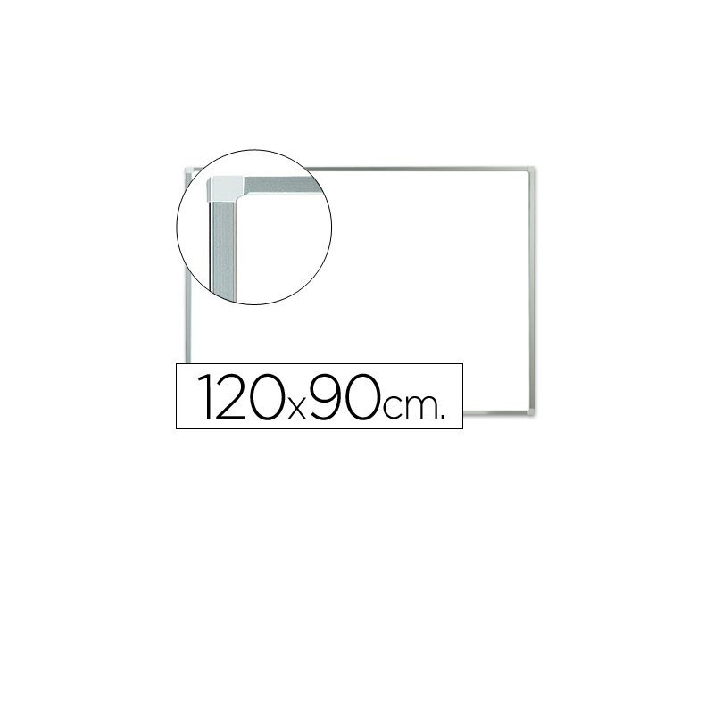 PIZARRA BLANCA MELAMINA 90X120CM MARCO DE MADERA