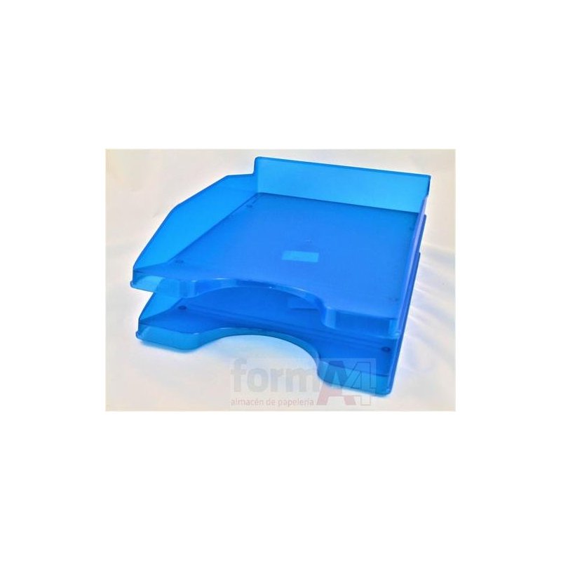 BANDEJA DE SOBREMESA PLASTICO Q-CONNECT AZUL TRANS