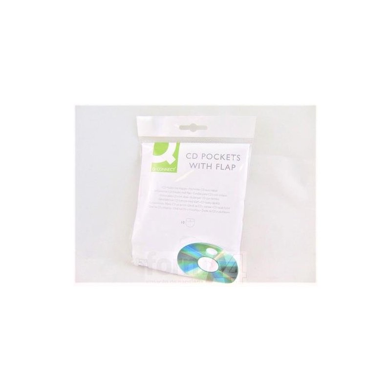 FUNDA CD/DVD ADHESIVA CON VELCREO  Q-CONNECT P/5