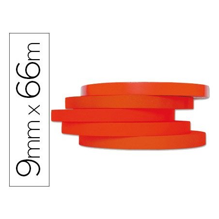 CINTA CIERRA BOLSAS Q-CONNECT 9MMX66M. ROJA 