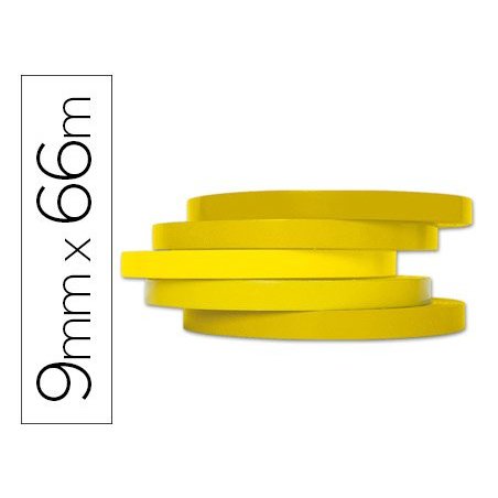 CINTA CIERRA BOLSAS Q-CONNECT 9MMX66M. AMARILLO