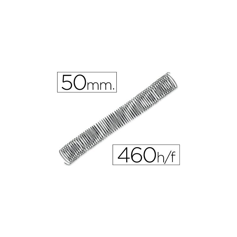 ESPIRAL METALICO NEGRO DHP 5:1 50MM C/25