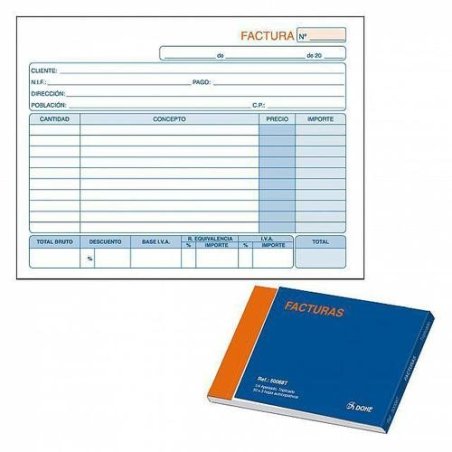 TALONARIO FACTURAS DOHE 4º APAISADO TRIPLICADO