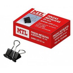PINZAS CLIP MTL 25MM NEGRO...