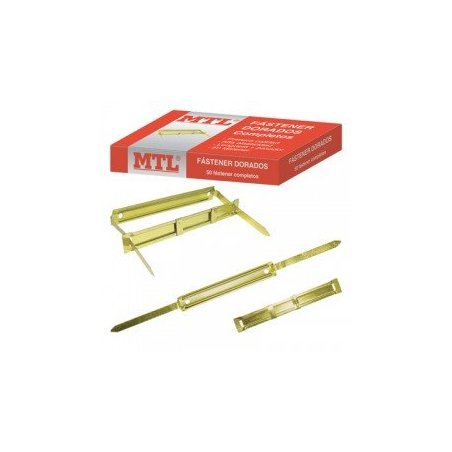 FASTENER METALICO DORADO MTL C/50