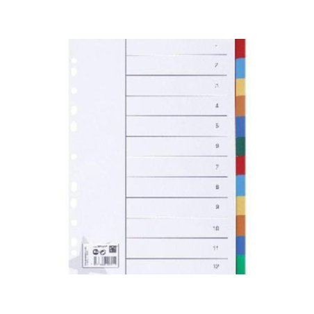 SEPARADOR MULTITALADRO PP A4 12 POSICIONES