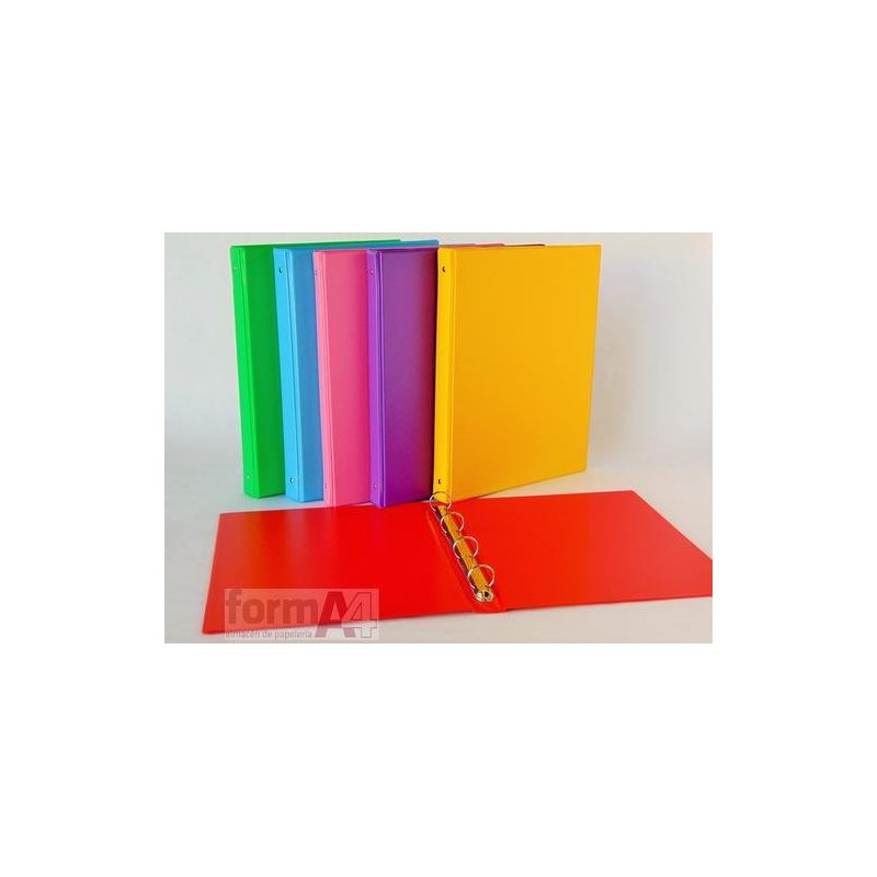 CARPETA 4 ANILLAS 25MM. 4º PVC COLORES SURTIDOS