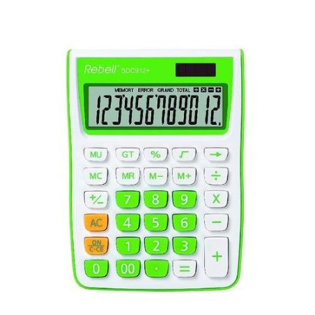 CALCULADORA DE SOBREMESA REBELL 12 DIGITOS VERDE
