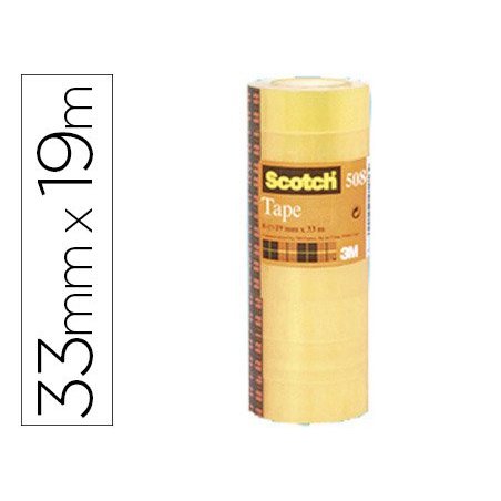 CINTA ADHESIVA SCOTCH 508 19MMX33M.