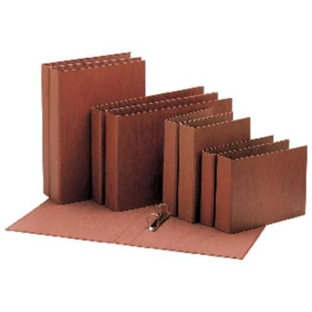 CARPETA CARTON CUERO 2 ANILLAS 40MM. FOLIO APAIS.